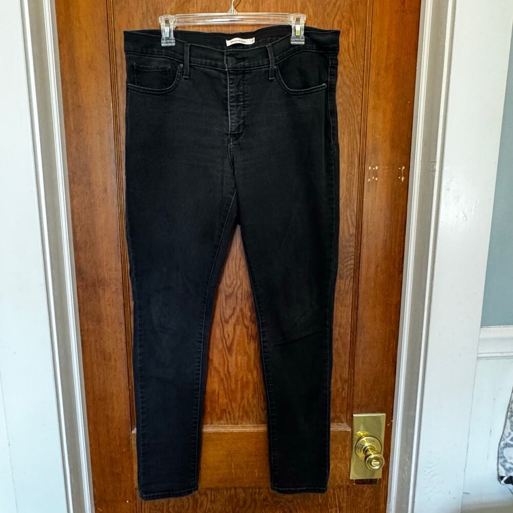 Levi’s 311 Shaping Skinny Black Denim‎ Jeans Womens Tag 32 Measures 36